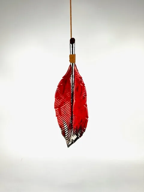 Feather Suncatcher with Cremation Ash