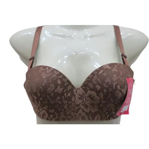 Floral Bra Half Cup Wired Bra for Women Pushup Bra Latest Style Bra for Functions Plus Size Bra