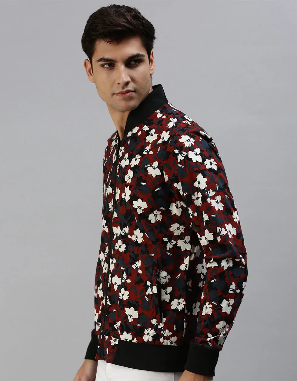 Floral Printed Shacket for Men