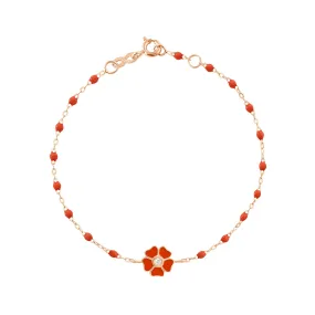 Flower Classic Gigi Coral diamond bracelet, Rose Gold, 6.7"