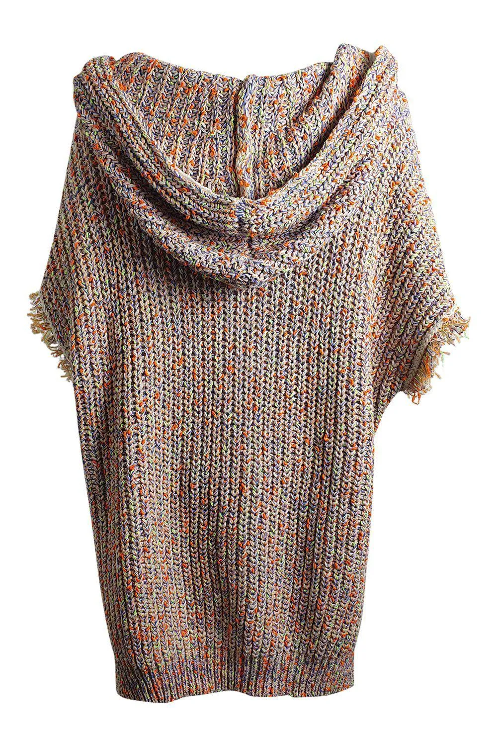 FREE PEOPLE Multicoloured Chunky Knit Hooded Jumper (UK XS | US XS)