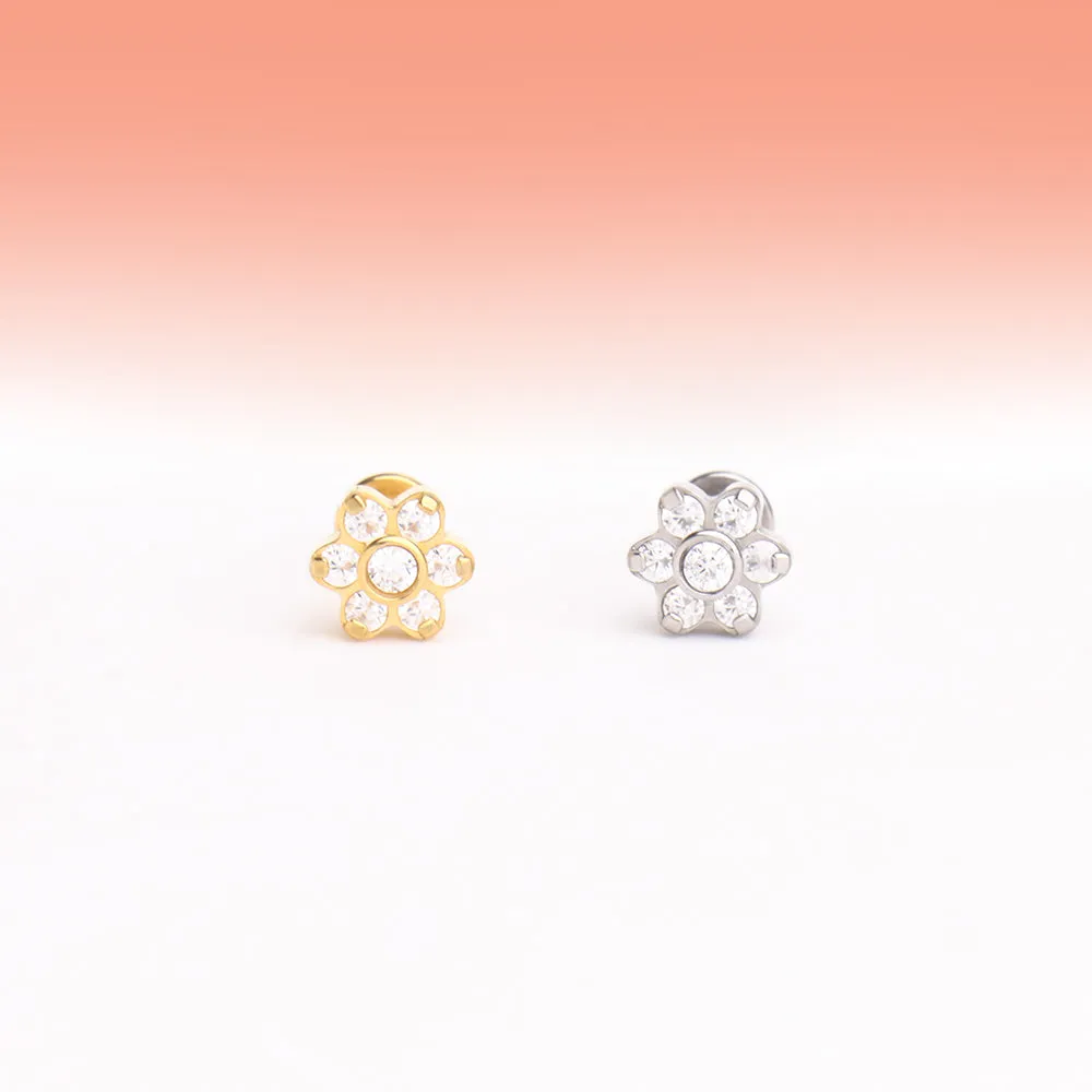 Gem Flower Stud