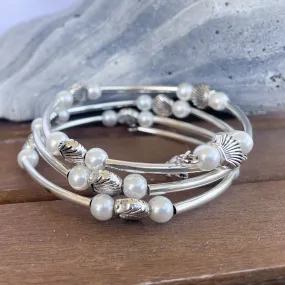 Gem of the Ocean Memory Wire Wrap Bracelet