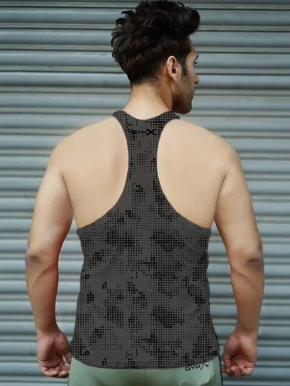 GymX Ghost Grey Pixel Camo Stringer- Sale