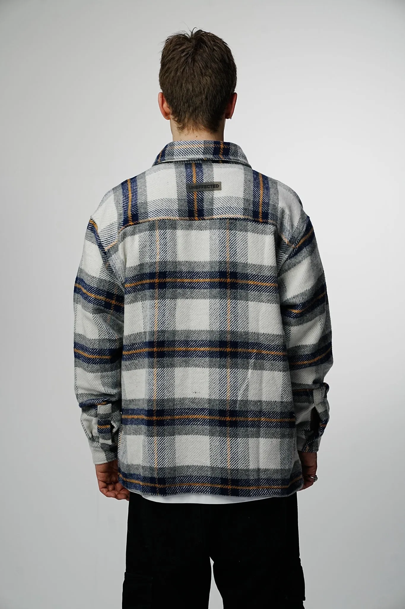 Heavy Oversized Flannel Shirt Monochrome