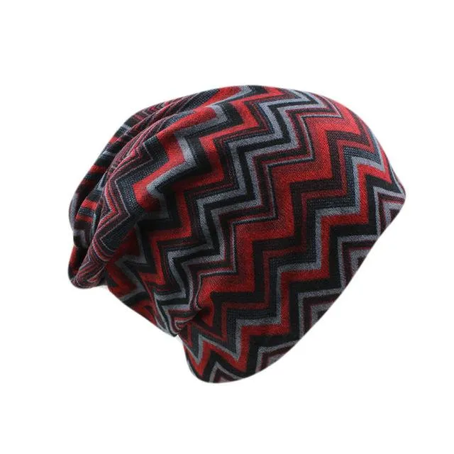 Hip-hop Vintage Striped Beanie or Scarf