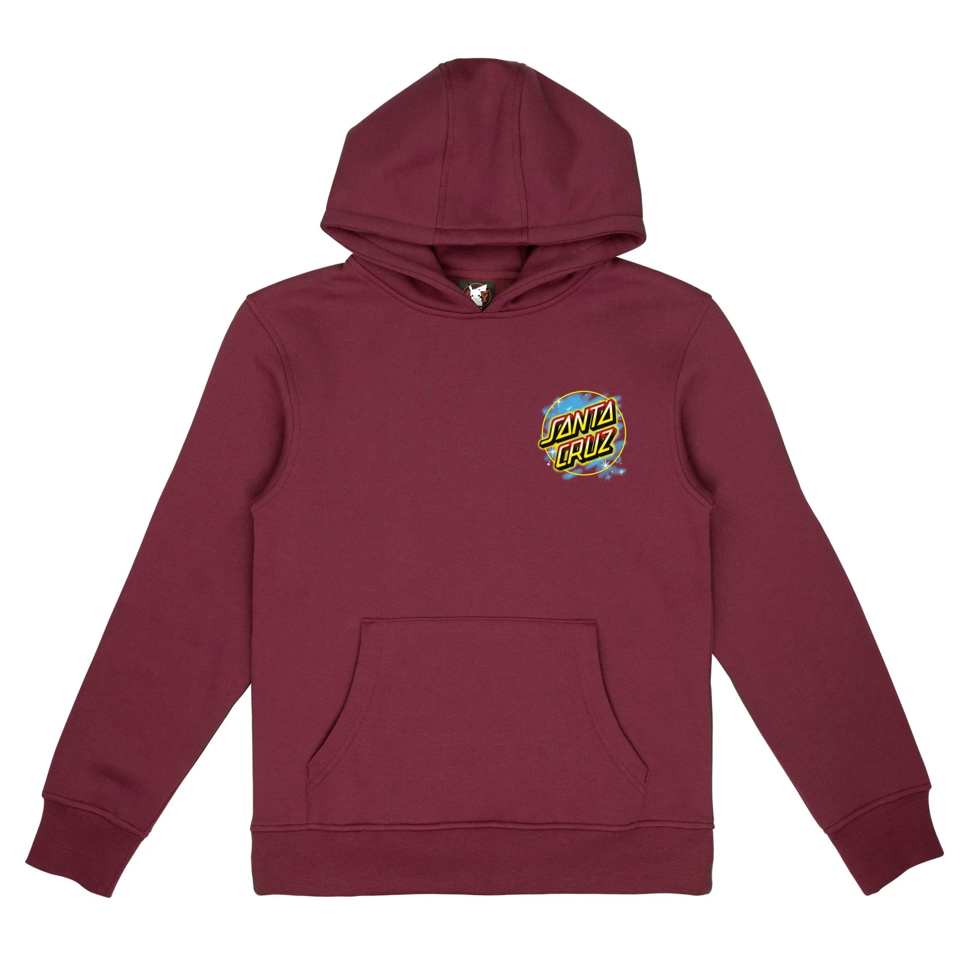 HOODIE SANTA CRUZ X POKEMON PIKACHU SPRAY DOT YOUTH MAROON