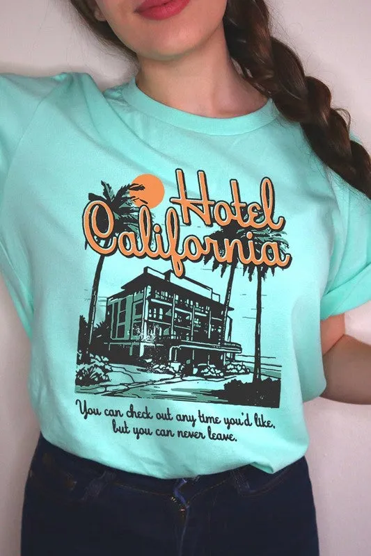 Hotel California Beach Summer Graphic T Shirts