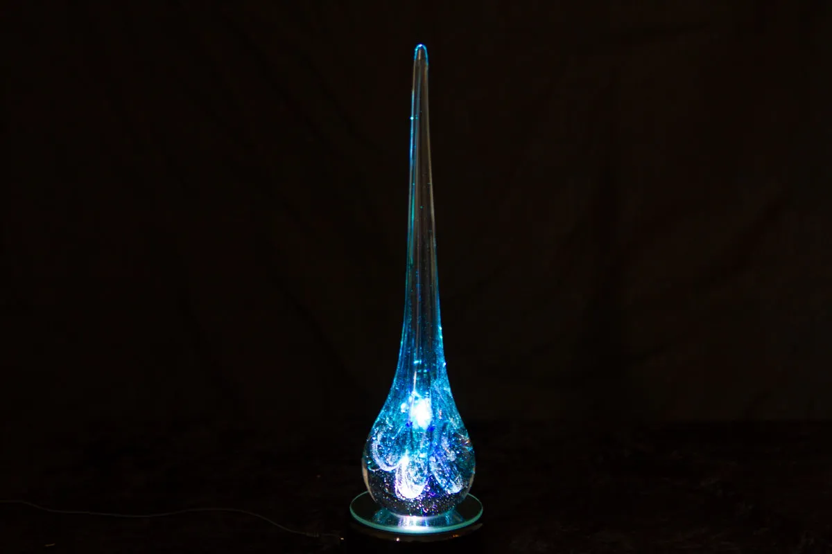 Illuminated Angel Drop with Cremation Ash