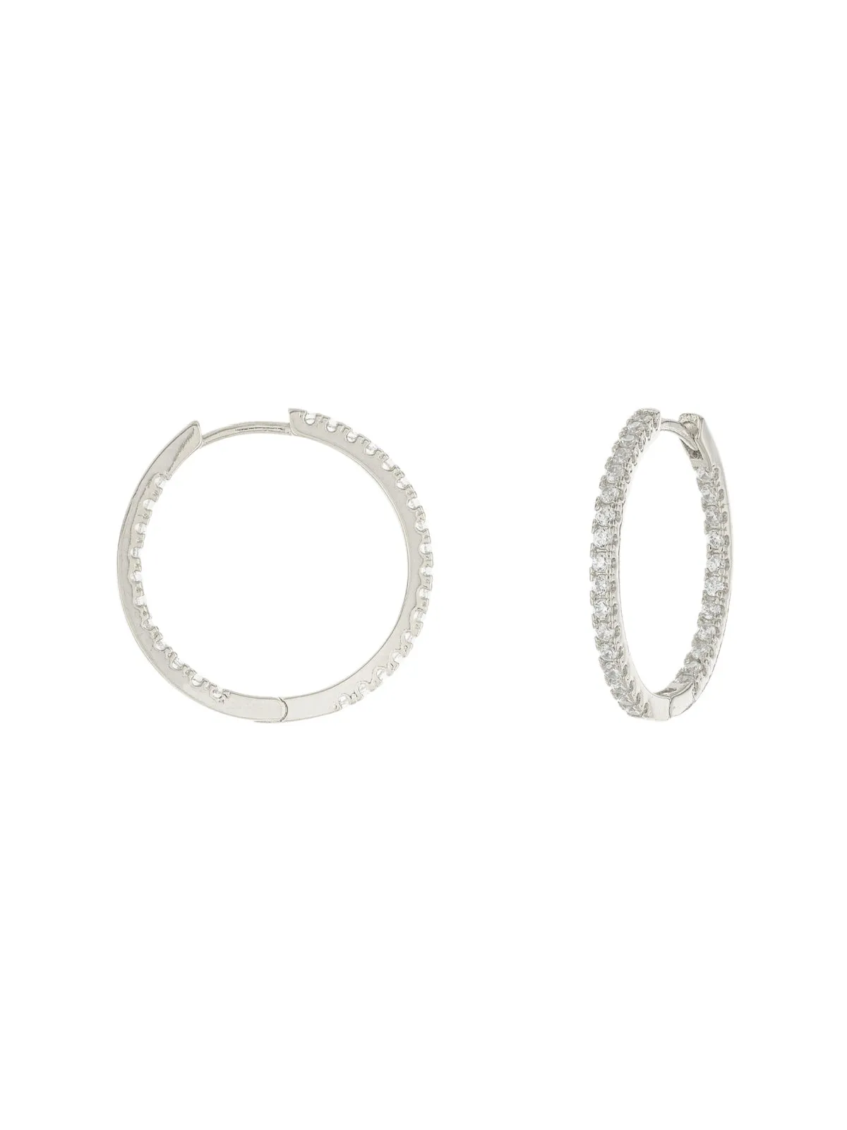 Inside Out CZ Huggie Hoops