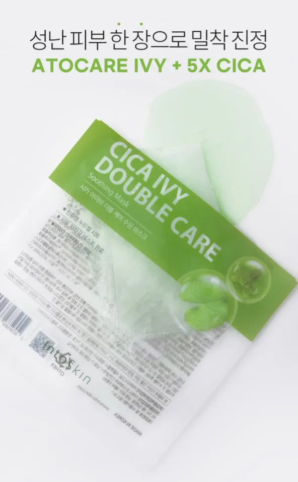 Into Skin Cica Ivy Double Care 30 Sheets Sensitive Skincare Moisture Barrier Soothing Hypoallergenic