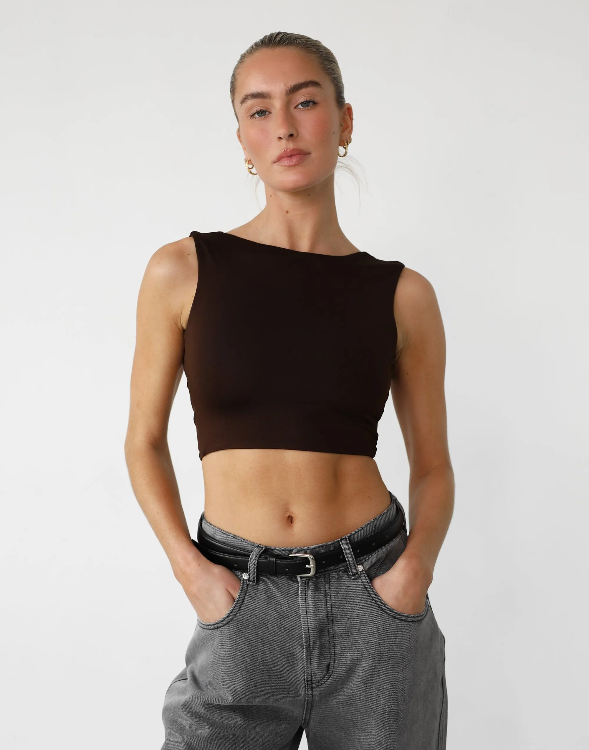 Kayce Crop Top (Cocoa)