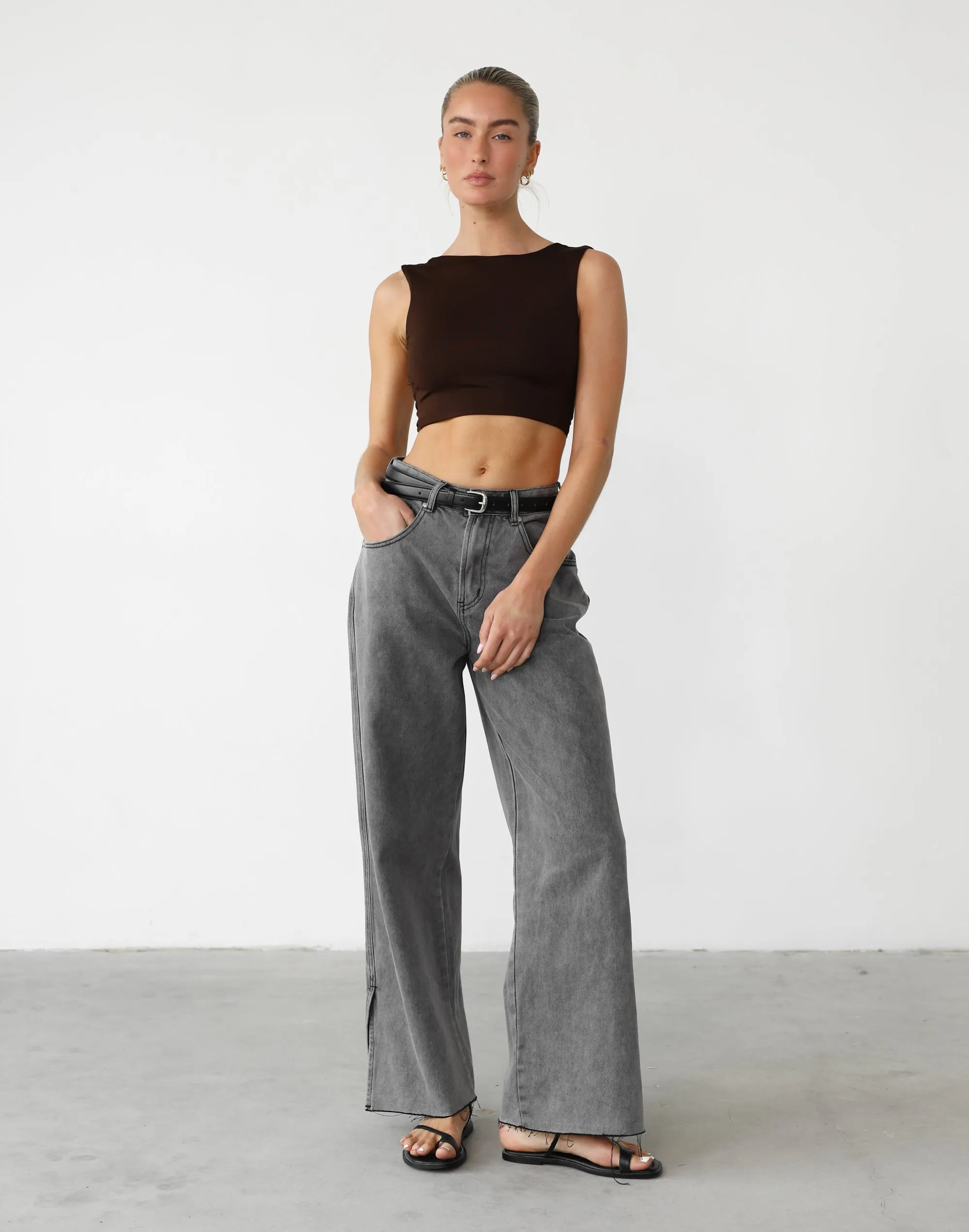 Kayce Crop Top (Cocoa)