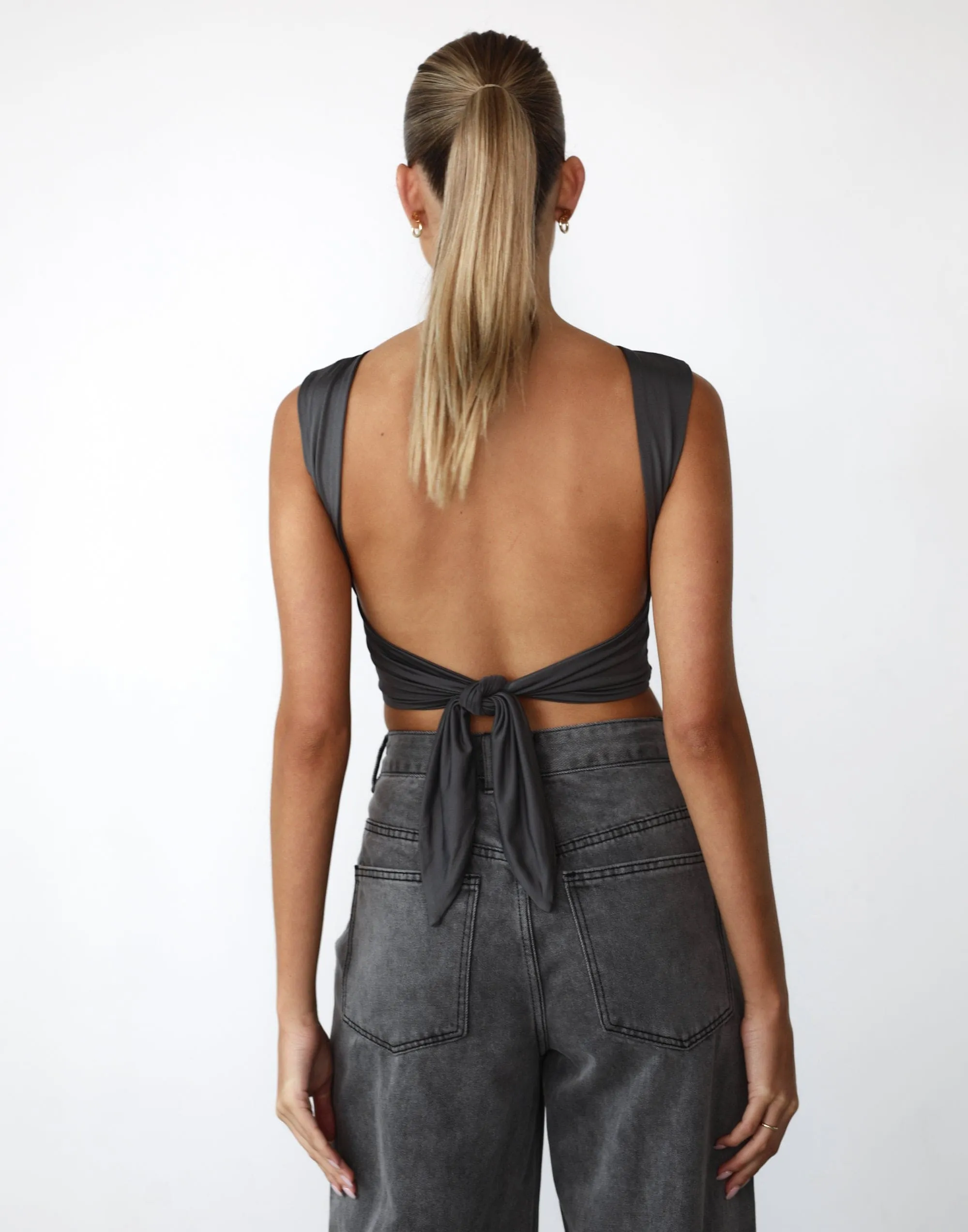 Kayce Crop Top (Slate)