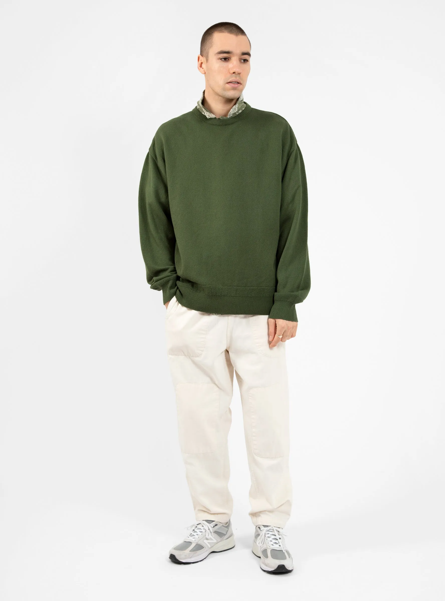 Kendrew Crew Jumper Moss Green