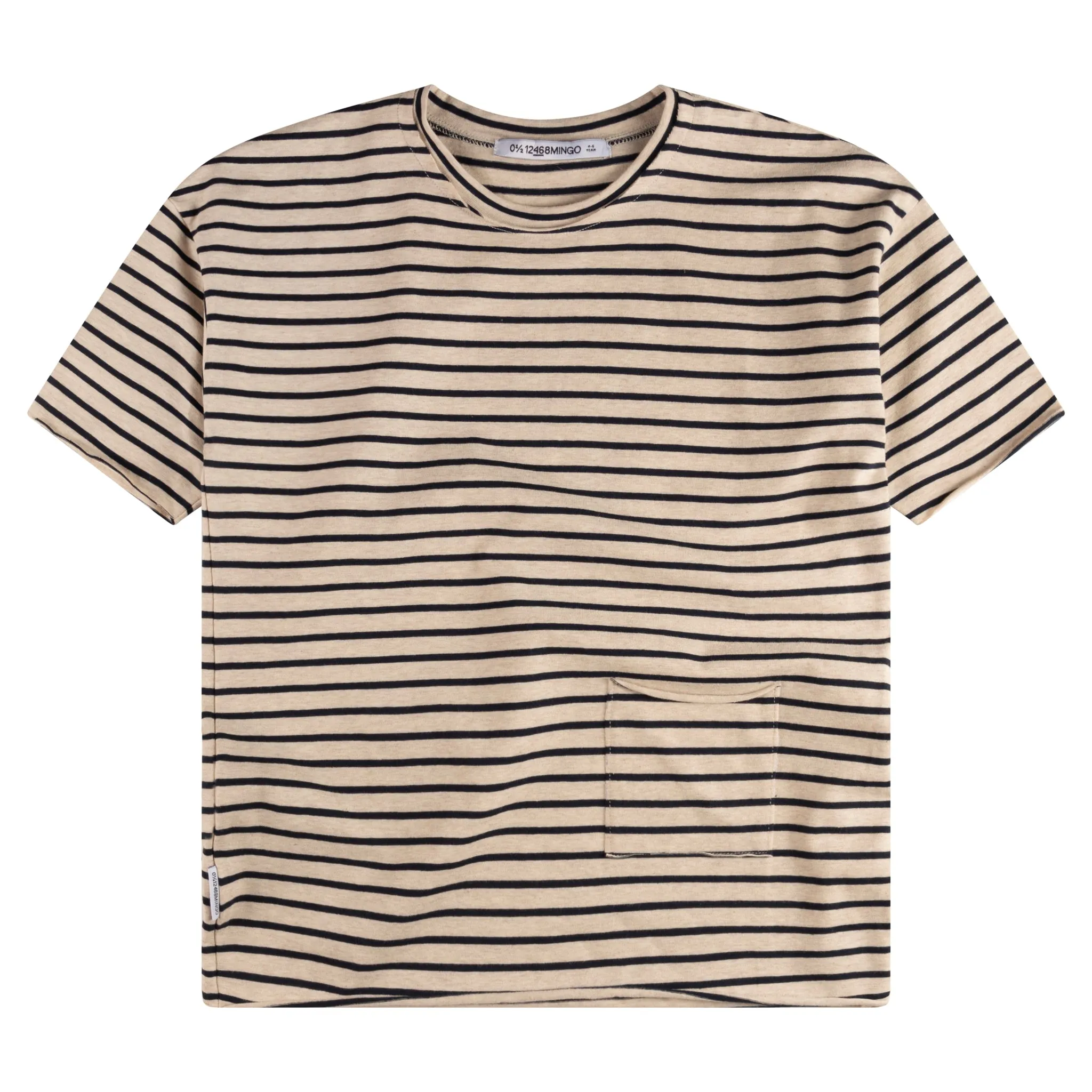 Kinder T-Shirt Oversized Streep Navy