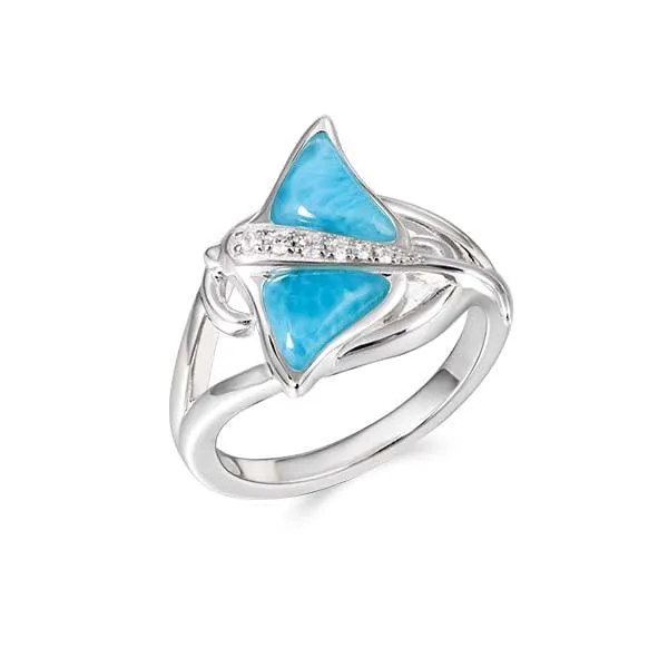 Larimar Eagle Ray Ring