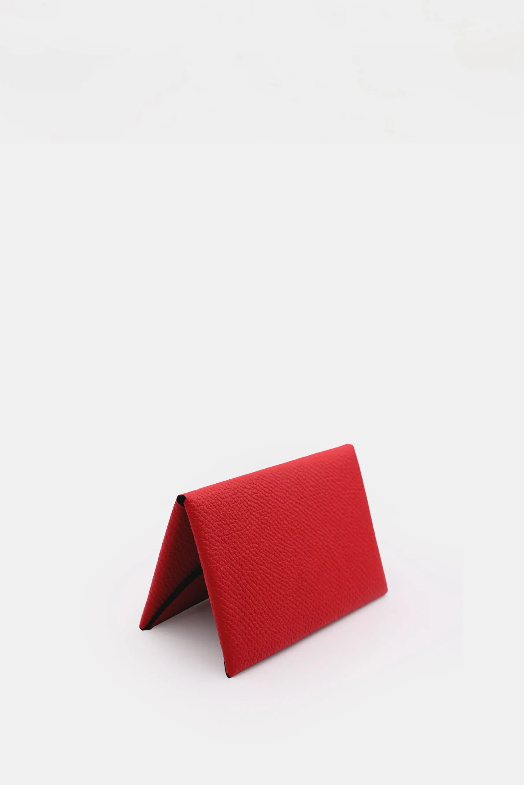 Leather Card Holder, Red