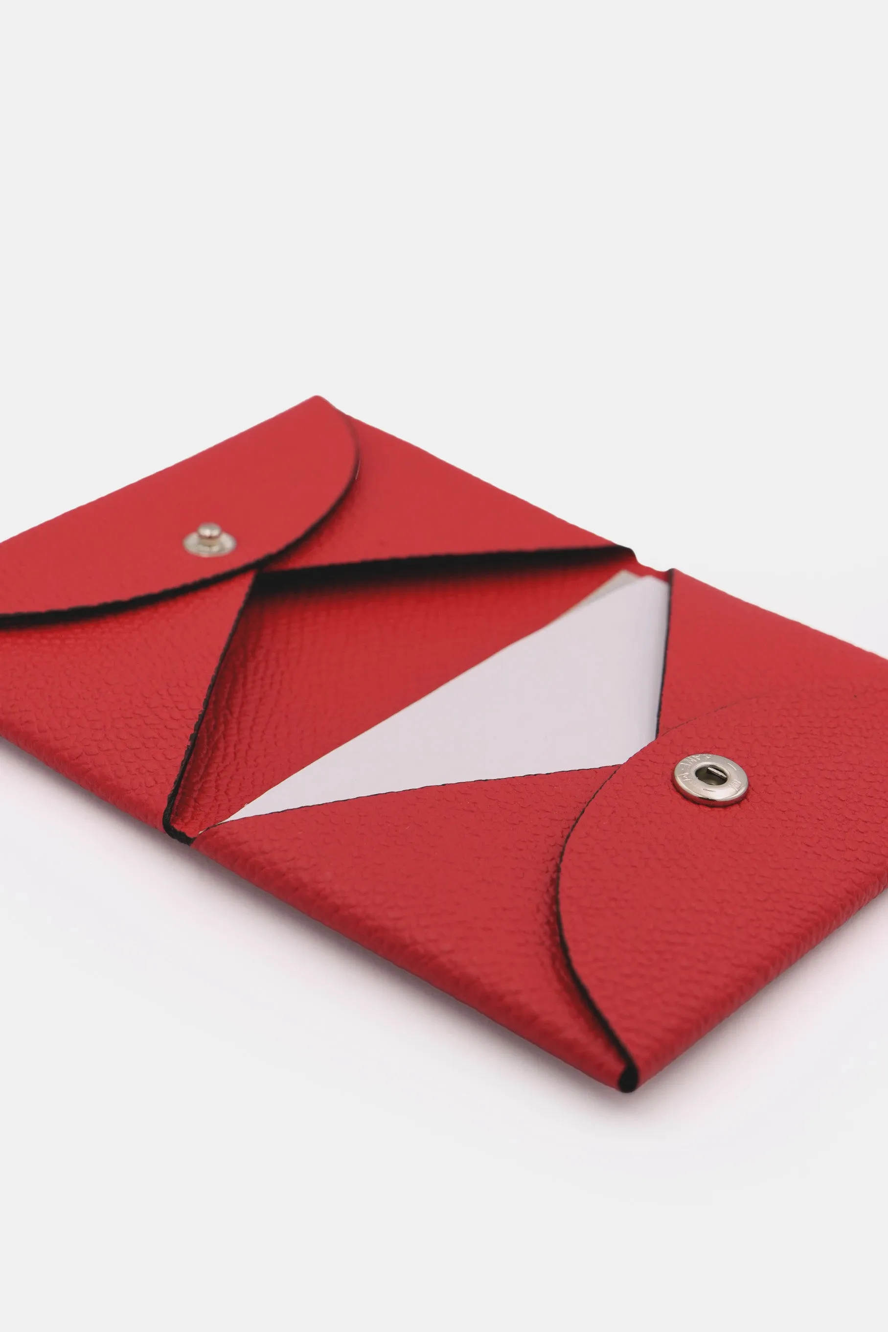 Leather Card Holder, Red