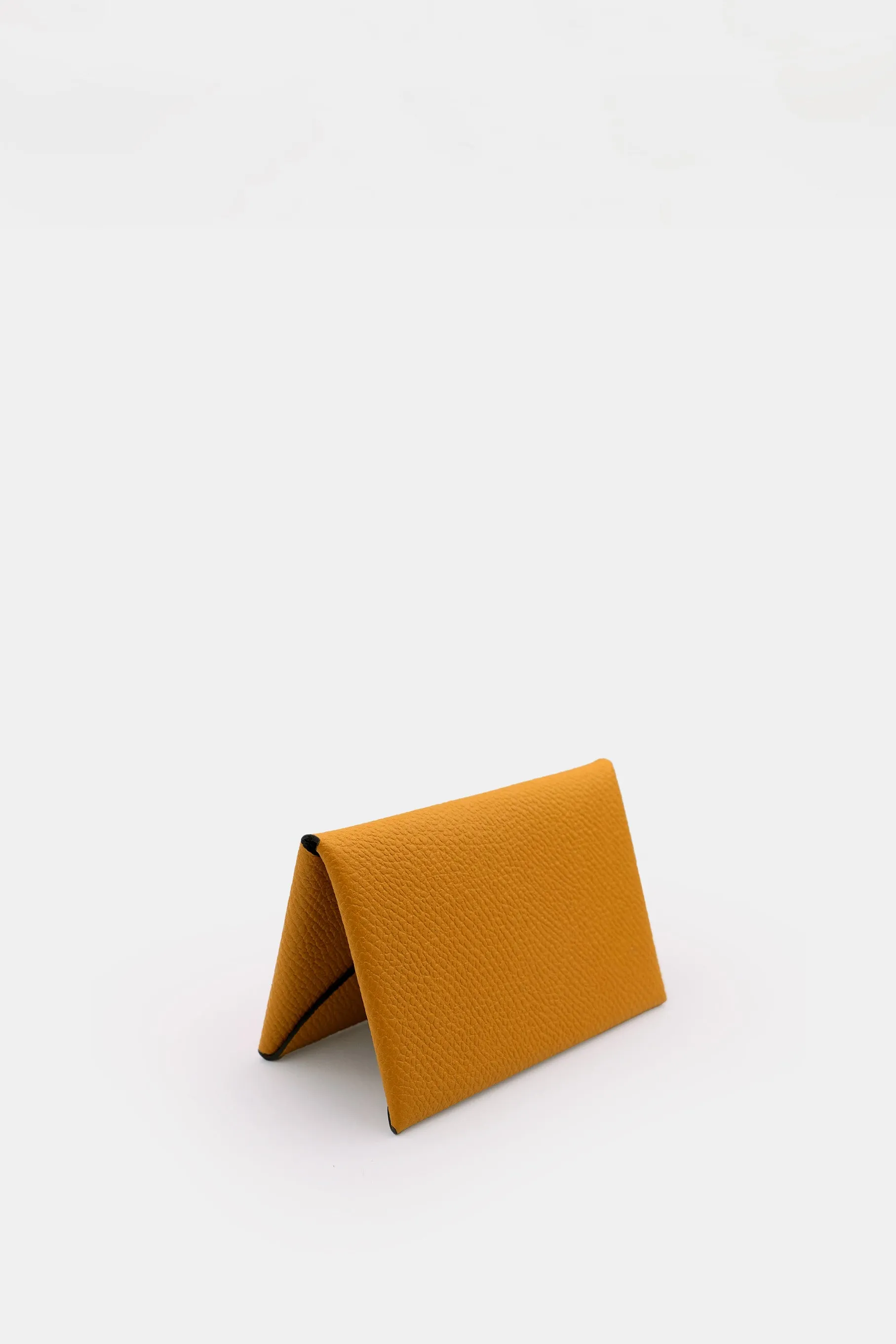 Leather Card Holder, Yellow