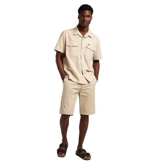 Lee men's short sleeve shirt Chetopa 112349047 beige