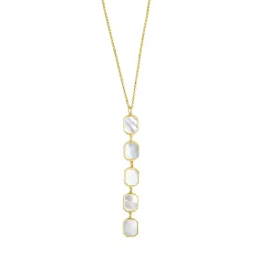 Mother of Pearl Drop Lariat Necklace