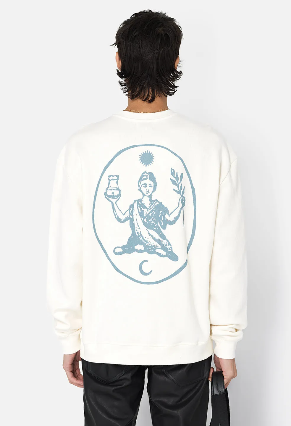 Nepal Oversized Crewneck Pullover / Salt