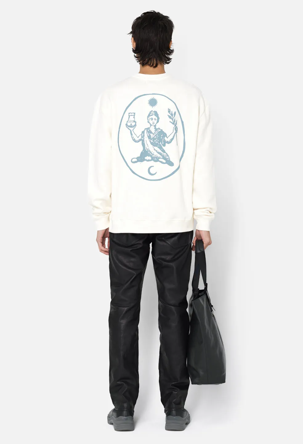 Nepal Oversized Crewneck Pullover / Salt