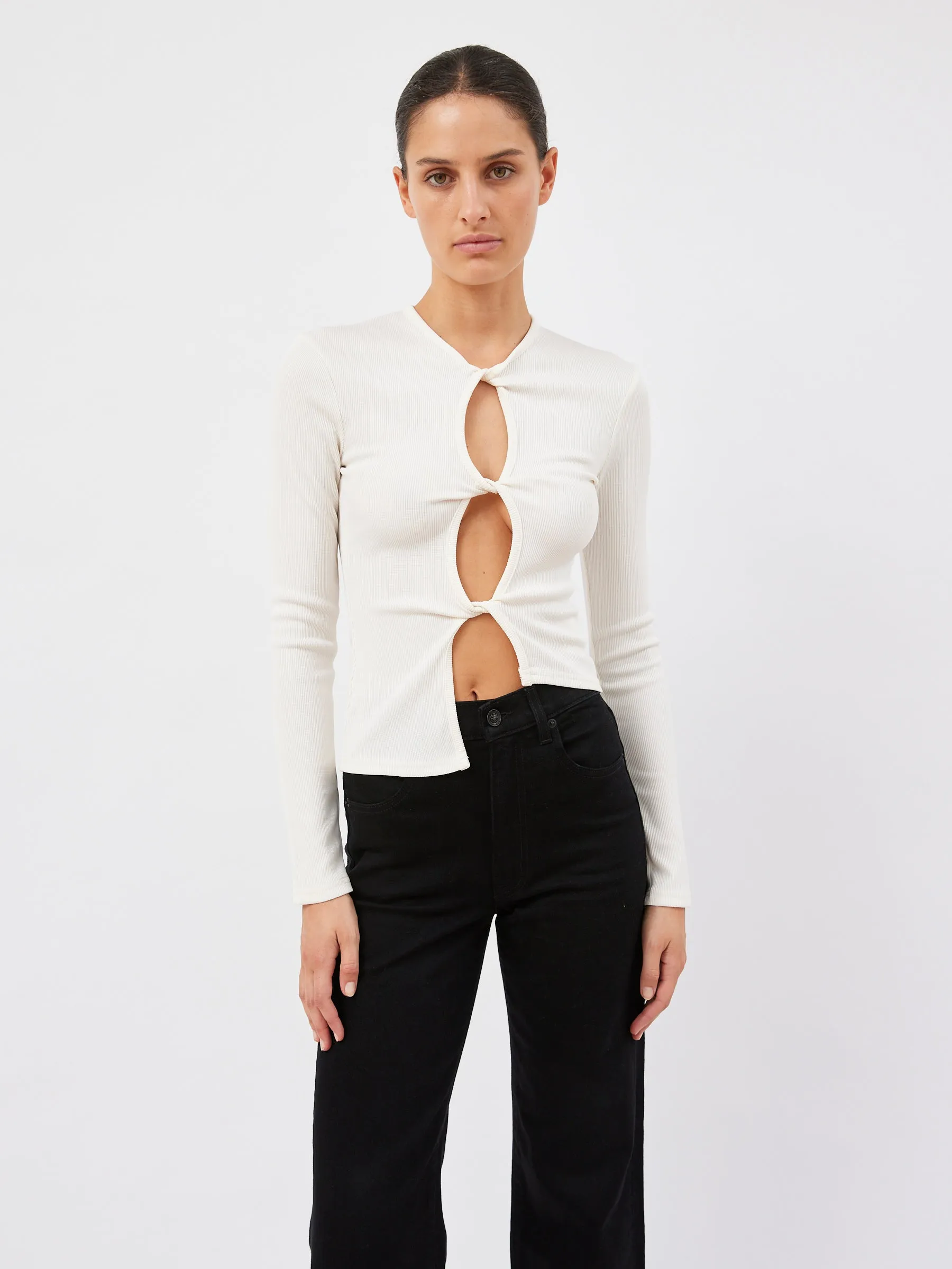 Open Twist Long Sleeve Top