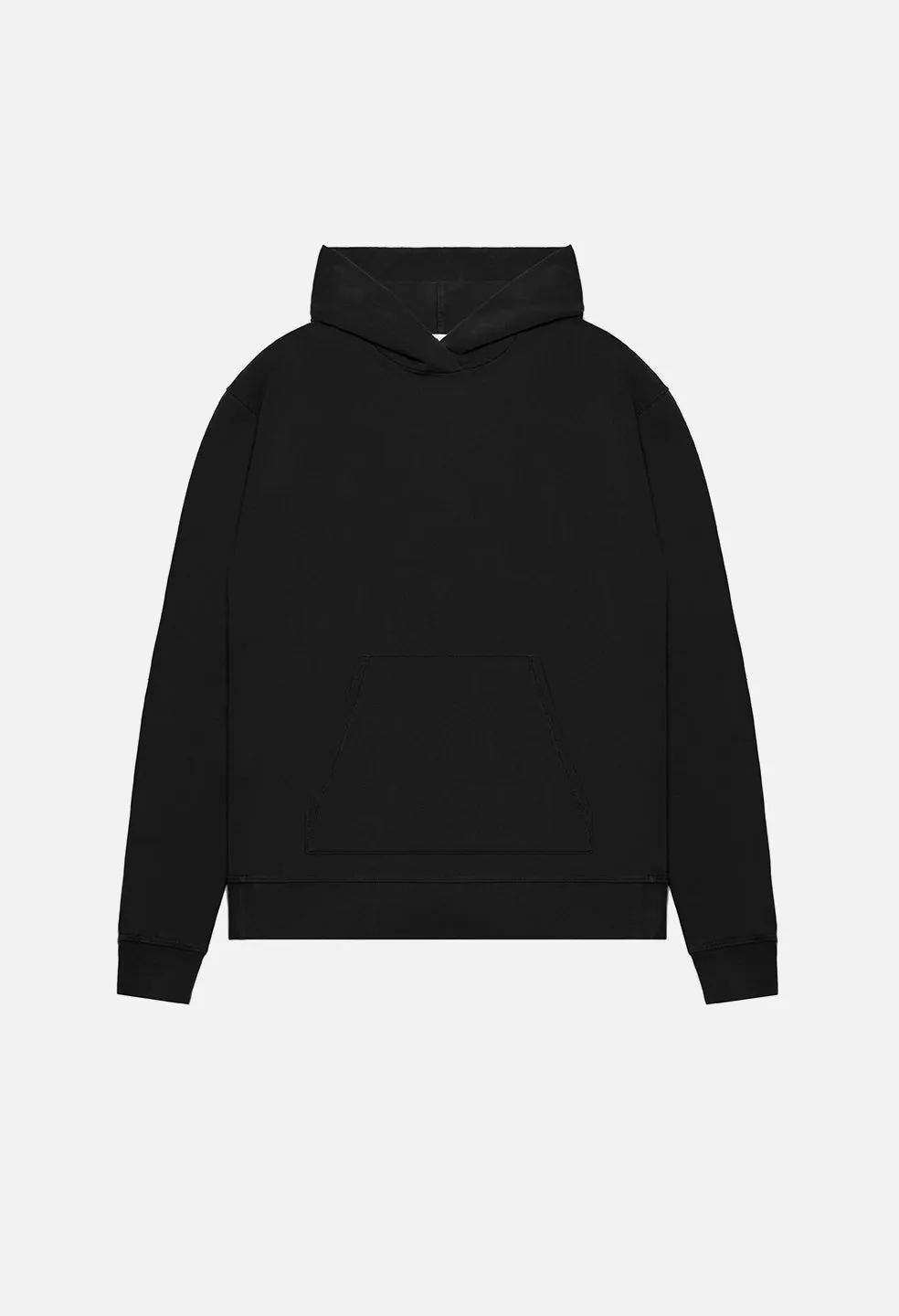 Oversized Cropped Hoodie / Tournament Black