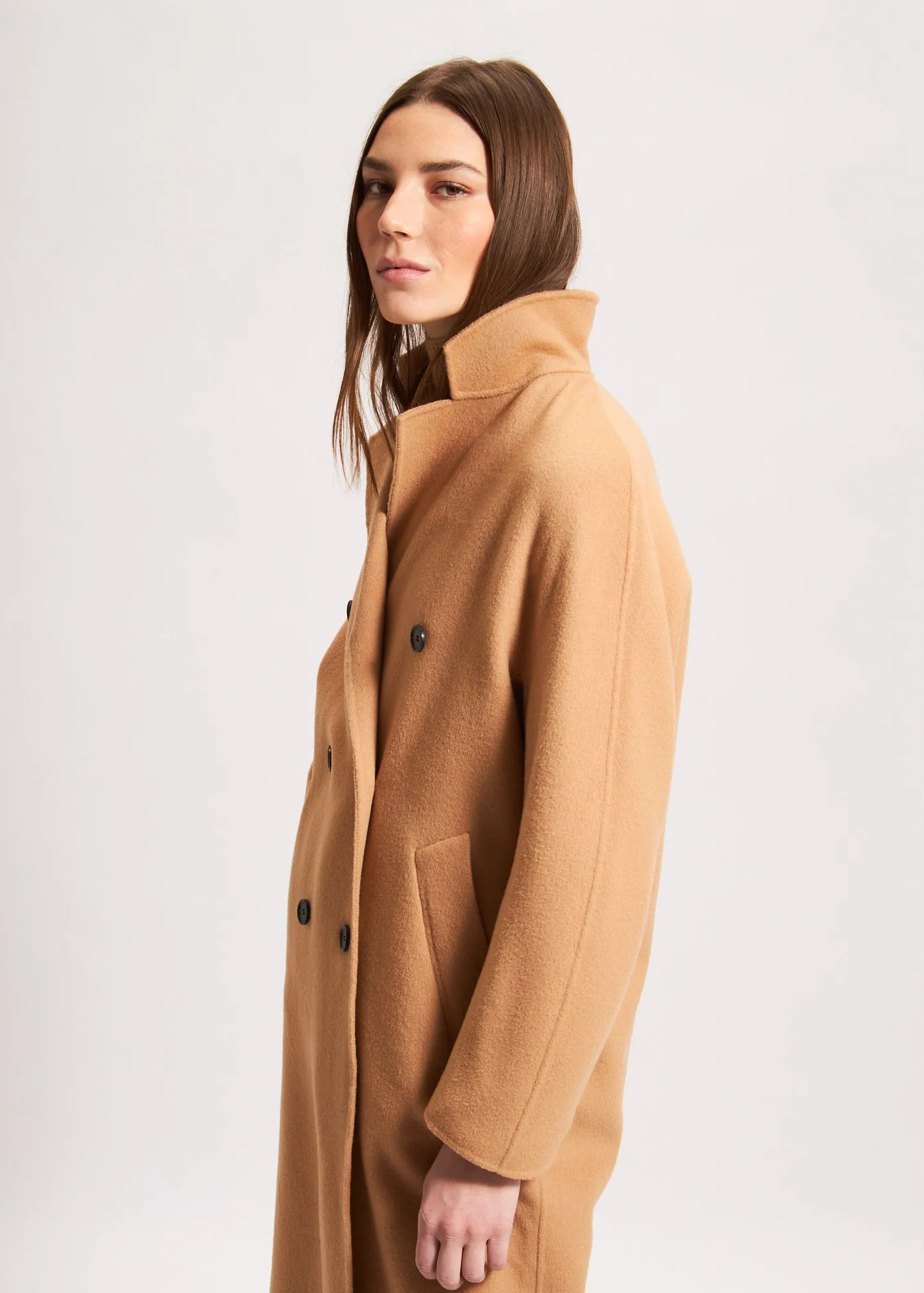 OVERSIZED DOUBLE BREASTED WOOL COAT