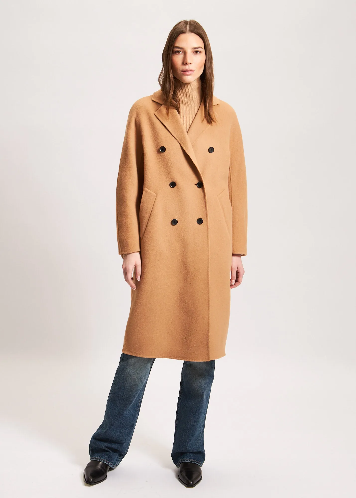 OVERSIZED DOUBLE BREASTED WOOL COAT