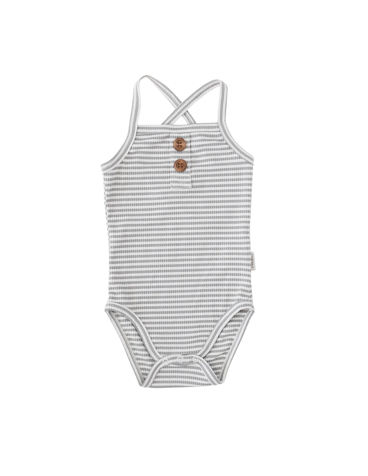 Paloma Sunsuit - Dusty Blue Stripe