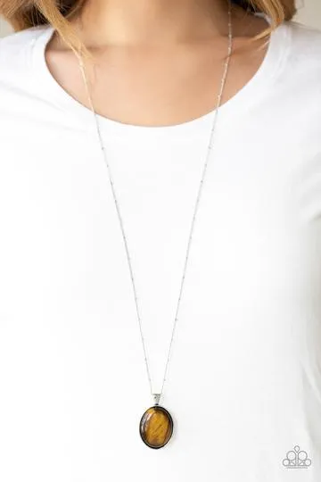 Paparazzi Peaceful Glow Yellow Necklace Set