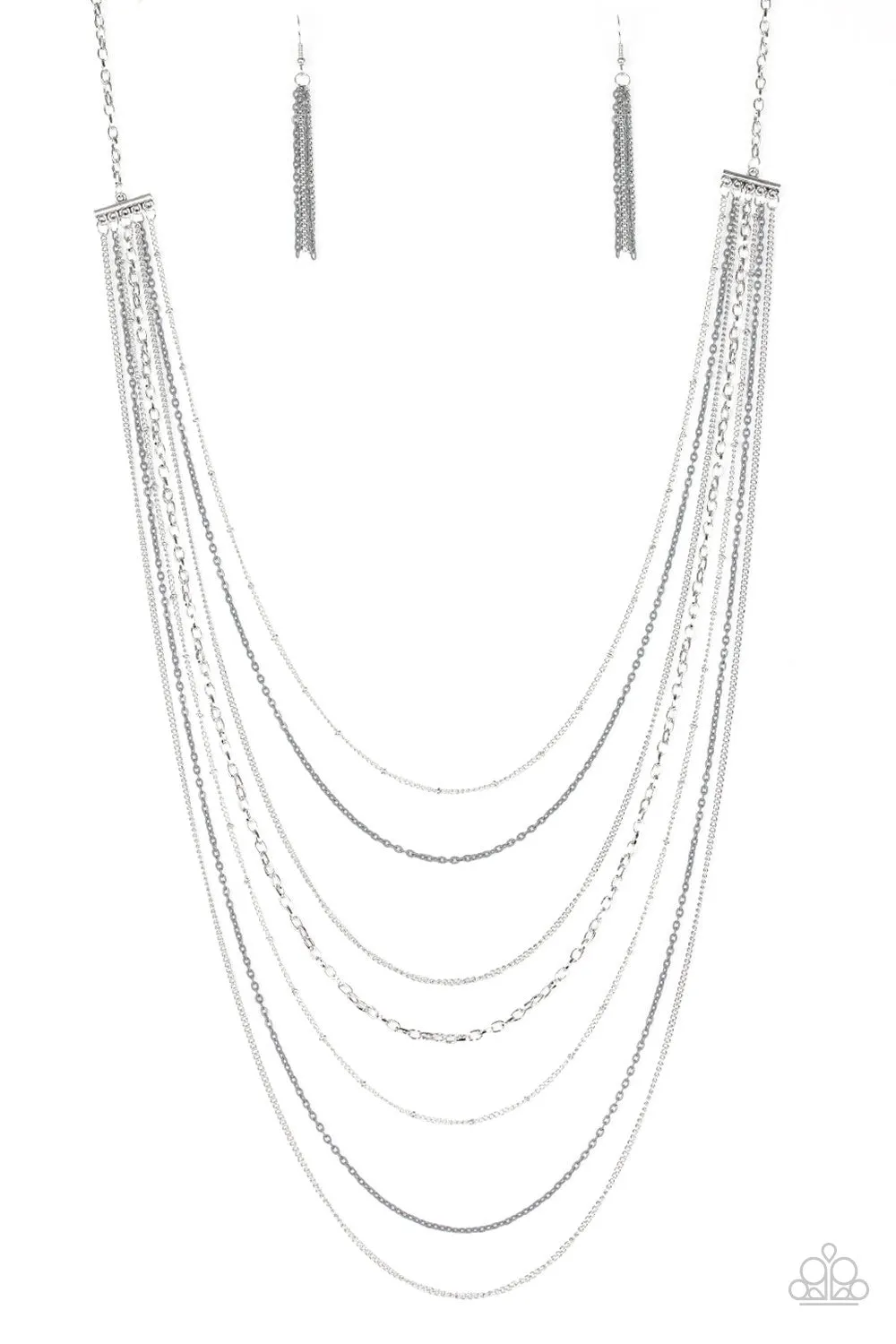 Paparazzi Radical Rainbows Silver Necklace Set