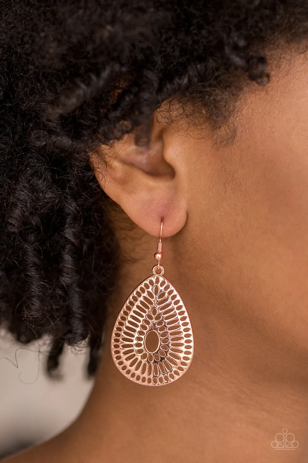 Paparazzi You Look GRATE! Copper Earrings