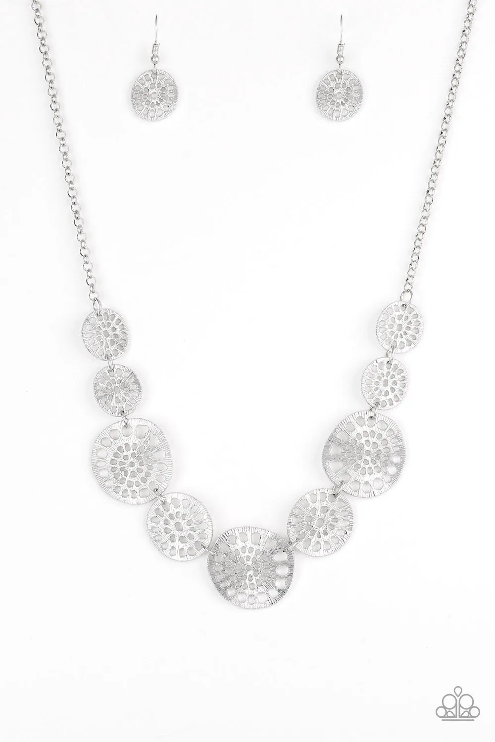 Paparazzi Your Own Free WHEEL Silver Necklace Set