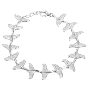 Pavé Whale Tail Bracelet