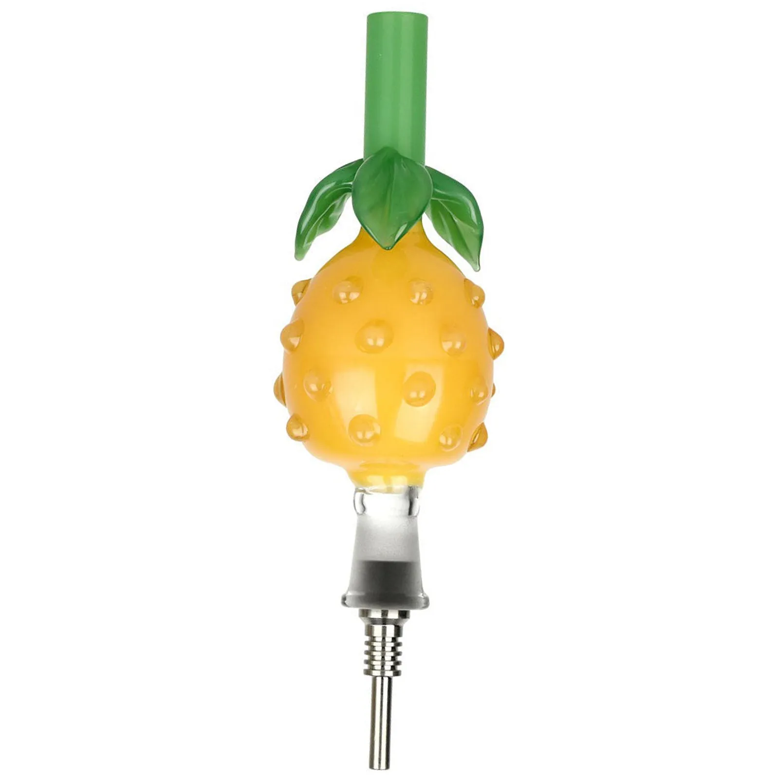 Perky Pineapple Glass Honey Straw for Dabs