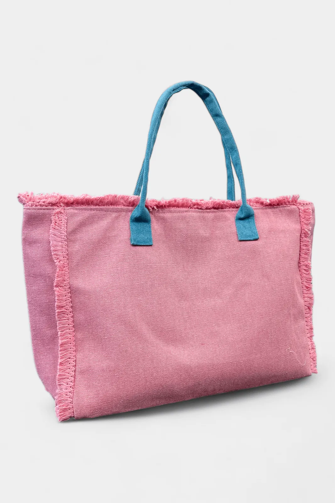 Pink Summer Fringe Canvas Bag