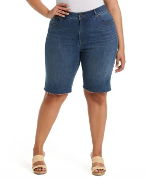 Plus Size Classic Fit Denim Bermuda Short