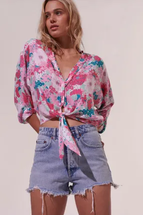 Poupette St. Barth - Shirt Azia - Pink Flower Mix