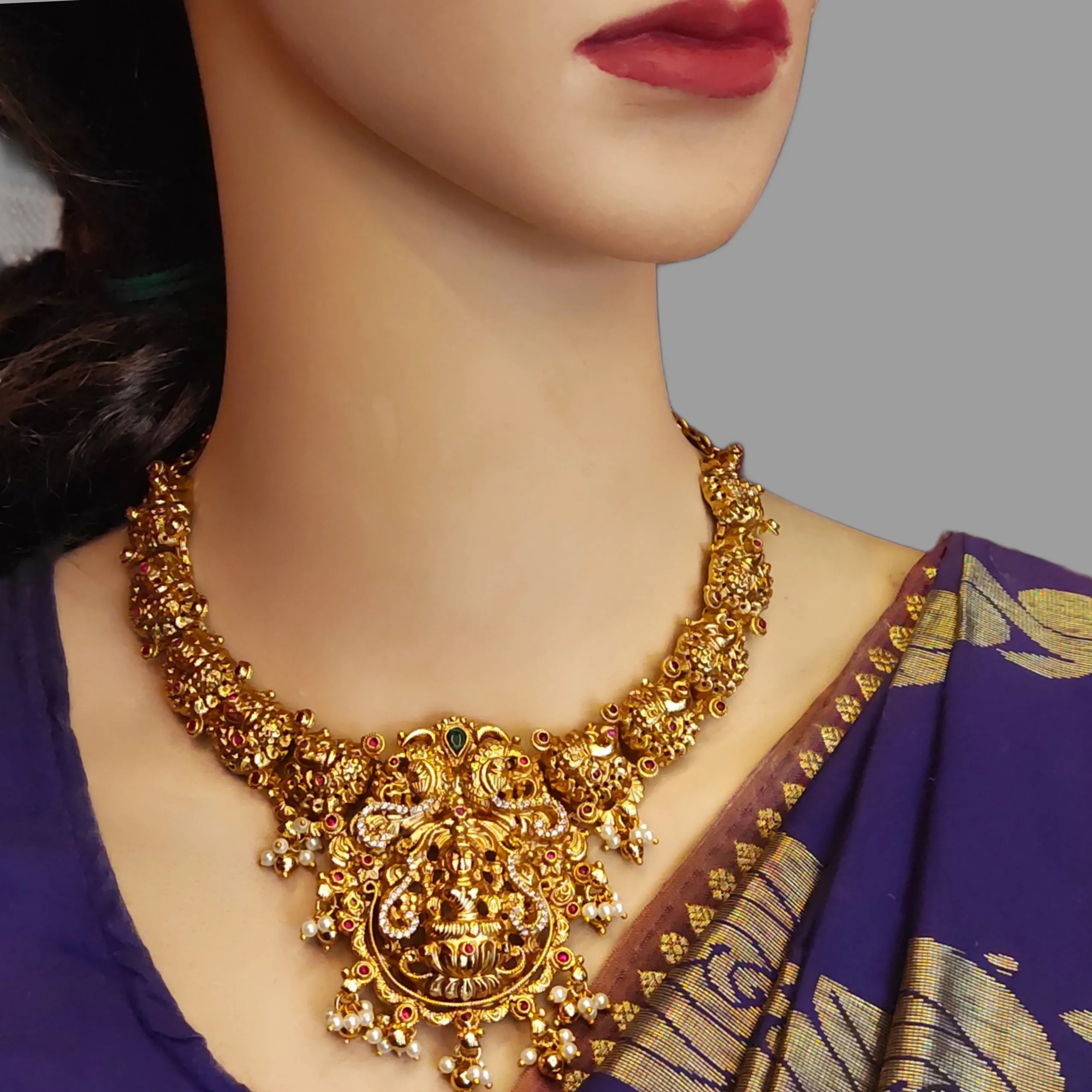 "A Majestic Treasure: Unveiling the Nagas Laxmi Necklace Set by ASP Fashion Jewellery"