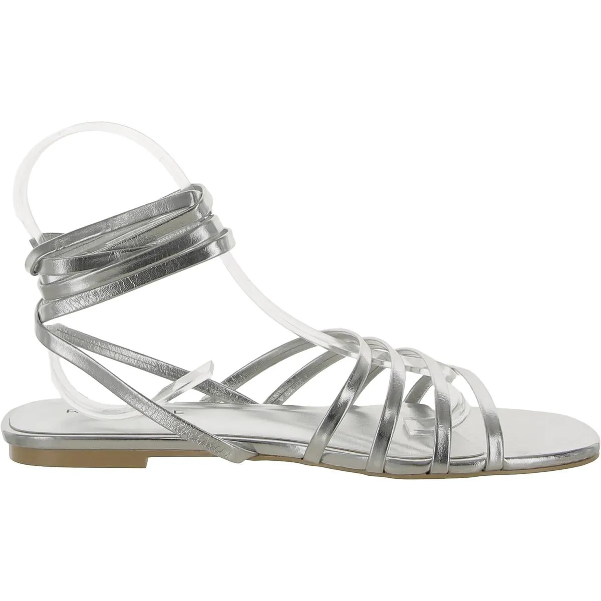 Rampage Womens Athena Faux Leather Square Toe Strappy Sandals