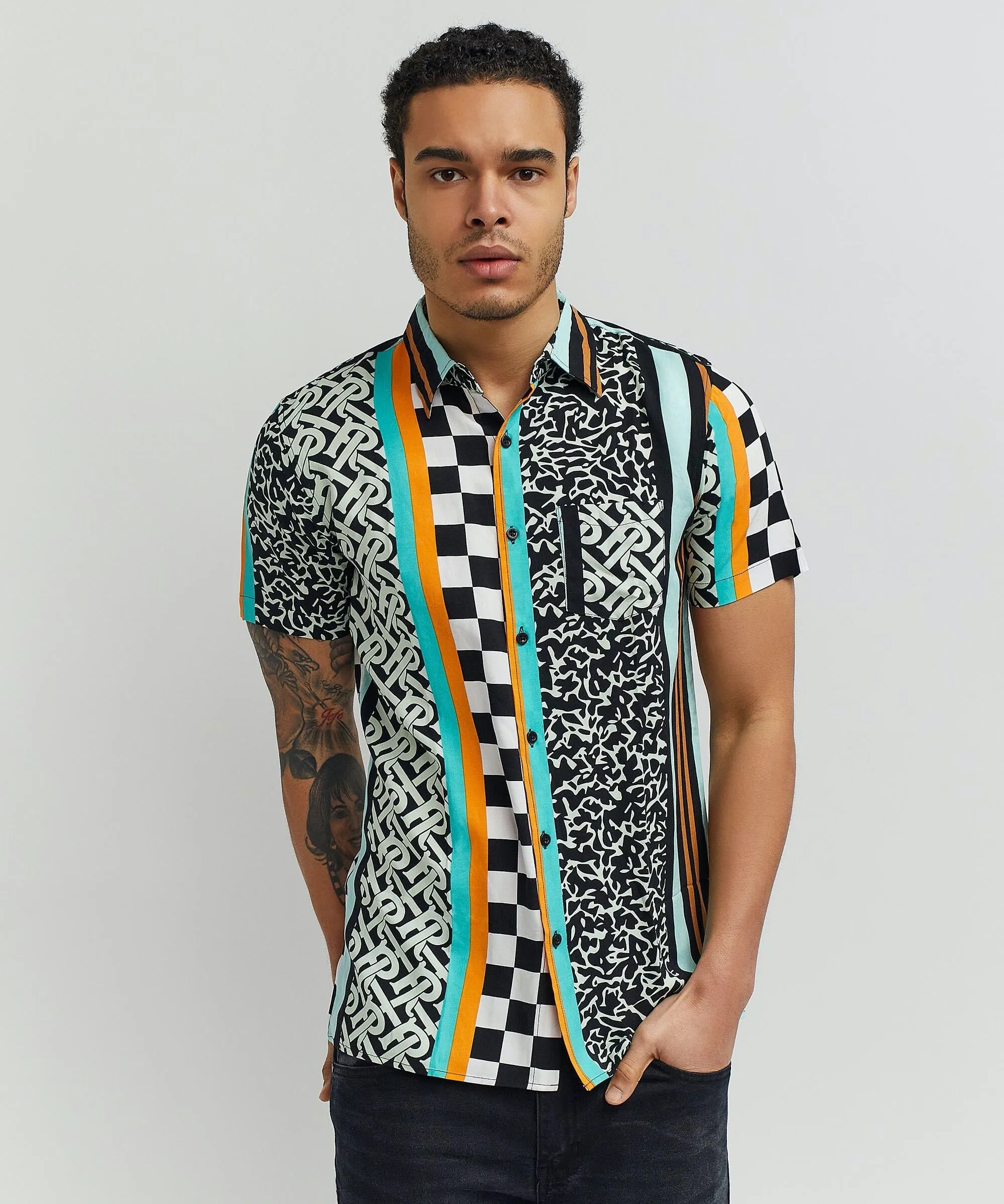 Reason Illusionist Short Sleeve Button Down Shirt