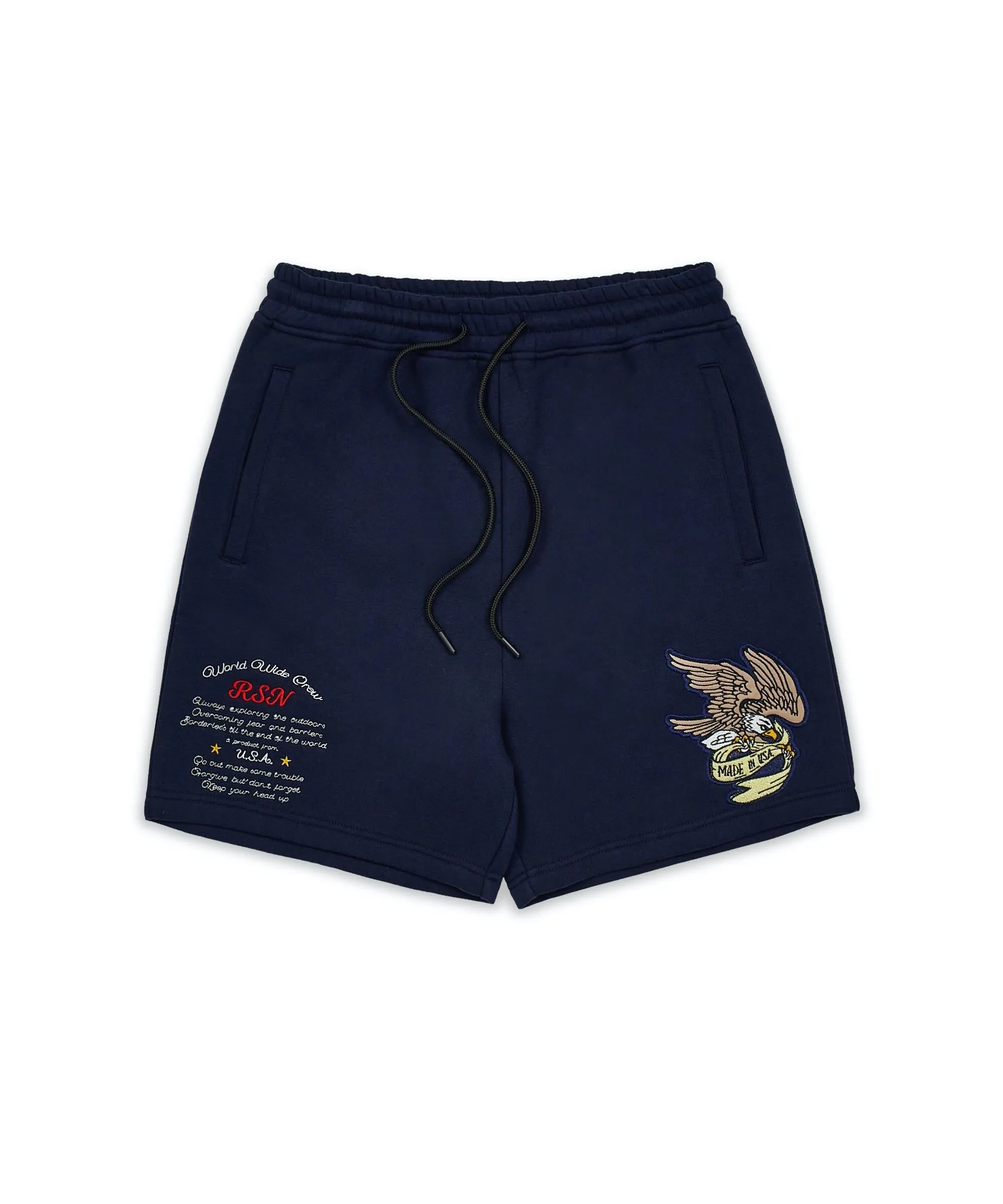 Reason Wild & Free Embroidered Short - Navy