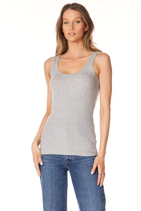 RIBBED SCOOP NECK TANK