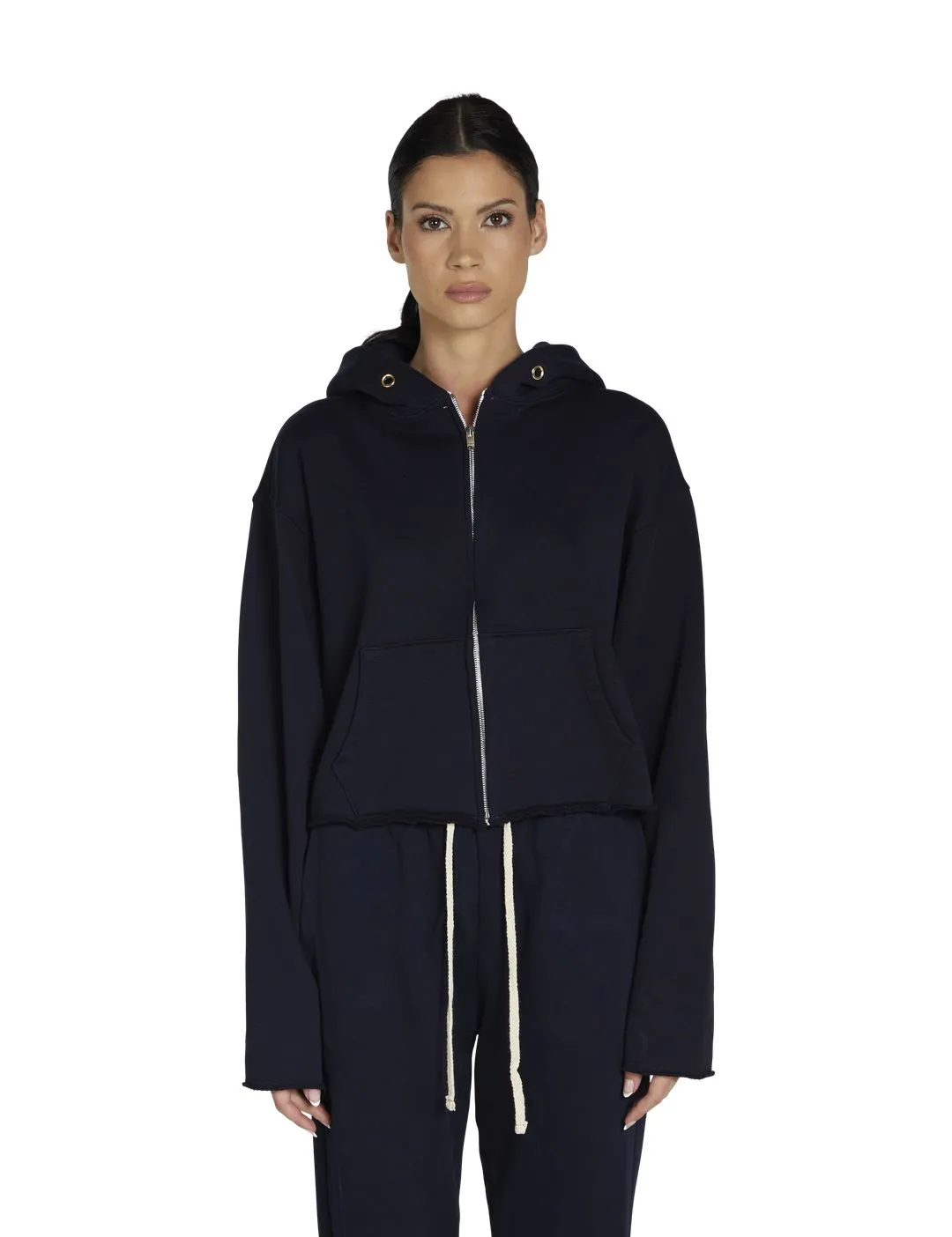 Rosa Raw Zip Hoodie