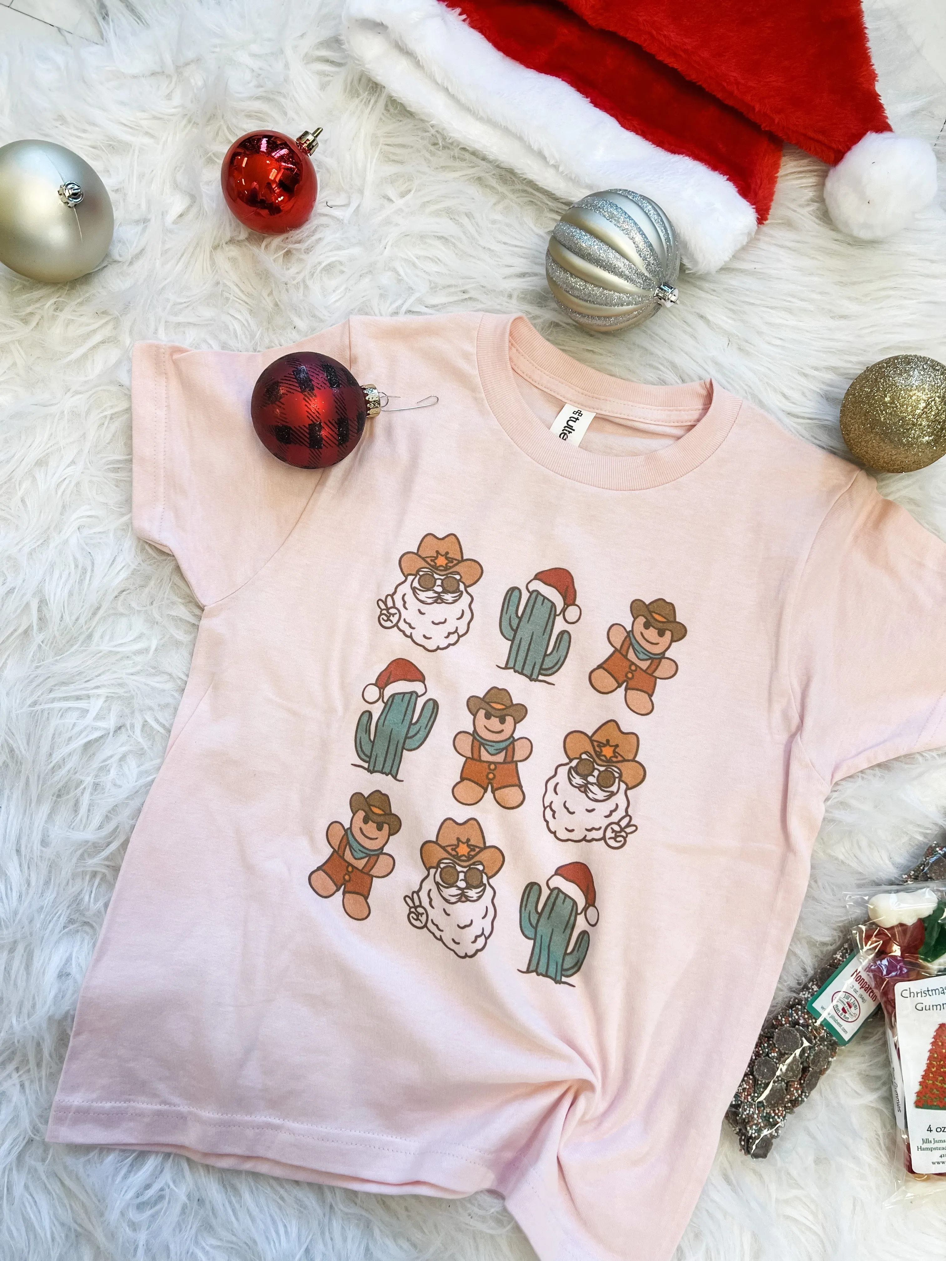 Santa Cactus Kids Graphic Tee