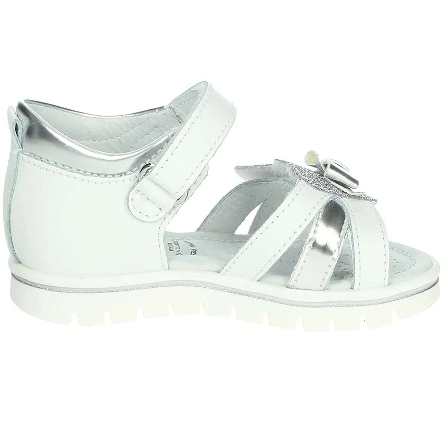 Scarpe bambina NeroGiardini - Art. E021473F 707 sandali bianco con strappo casual